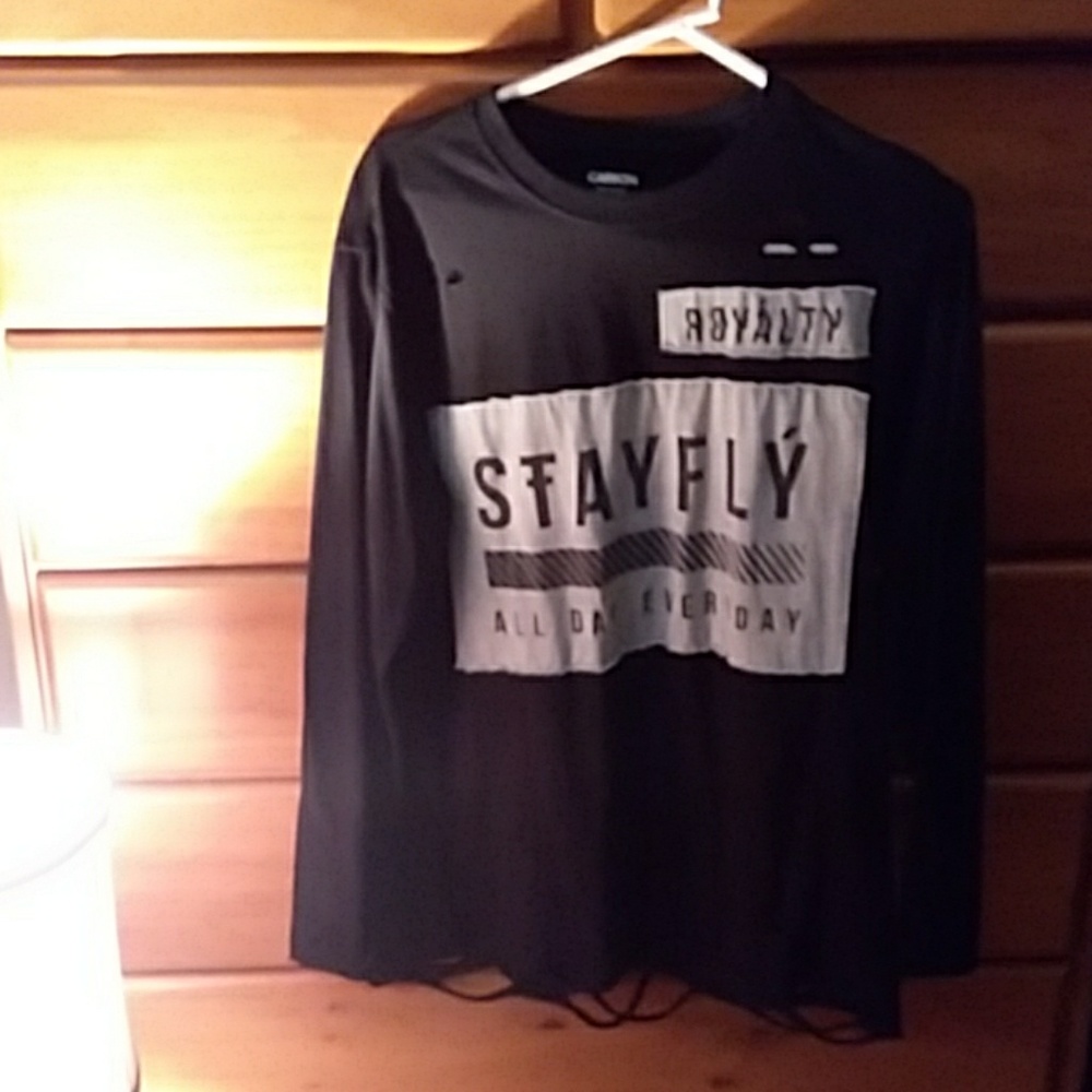 Stay fly distressed shirt